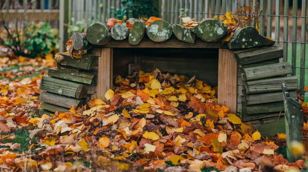 Laub im Garten als Laubhaufen Unterschlupf für Tiere nutzen