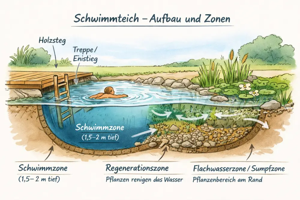 Schwimmteich anlegen Anleitung