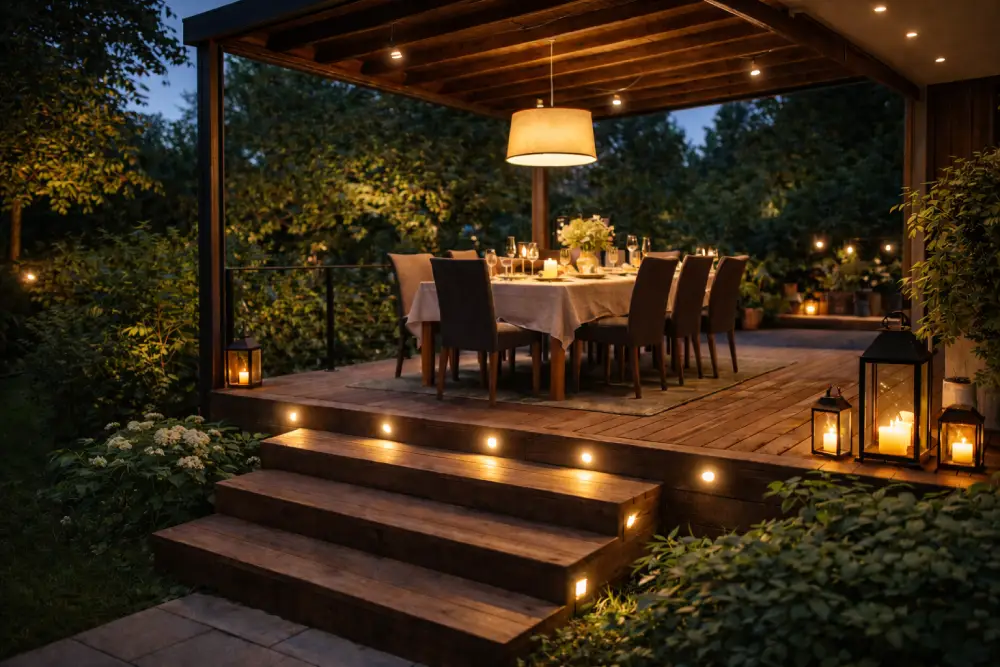 Licht auf der Terrasse