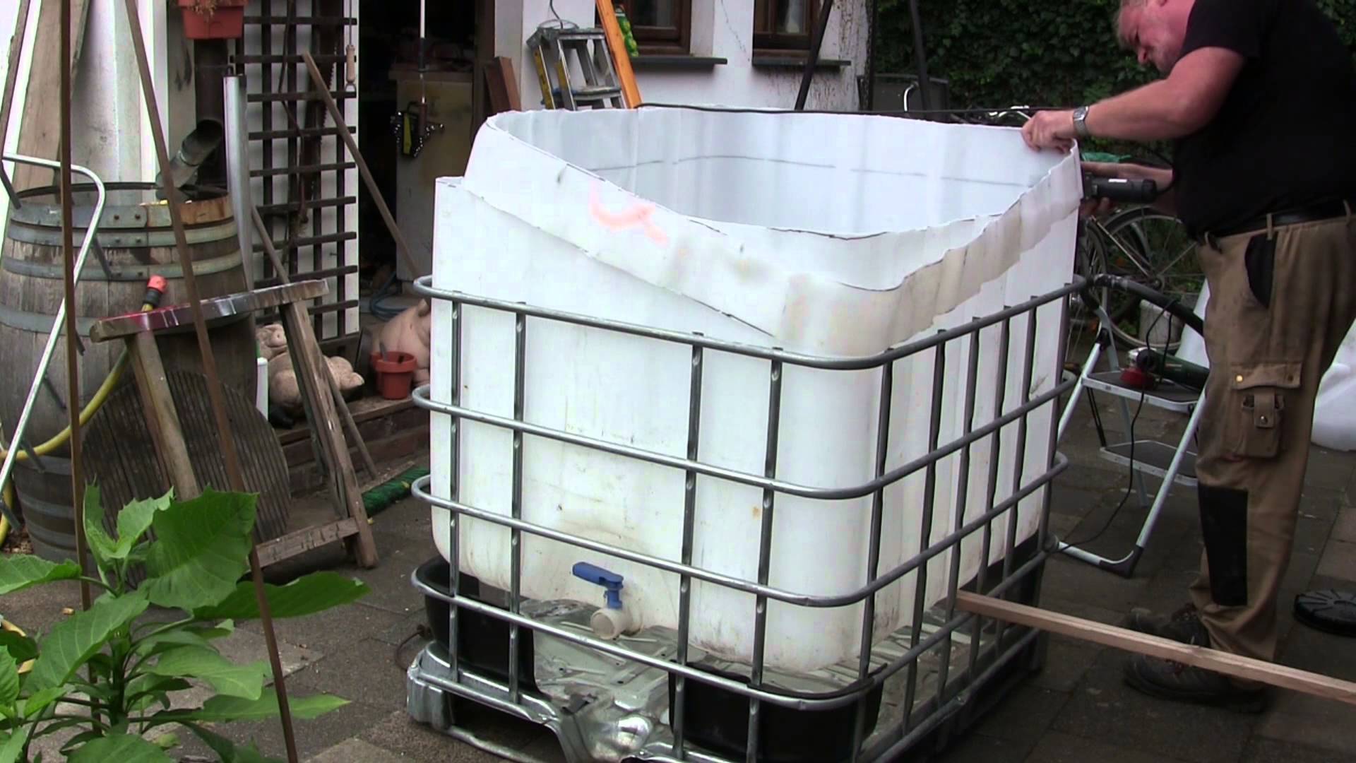 Video Pool Aus Ibc Tank Container Selber Bauen So Einfach Geht S