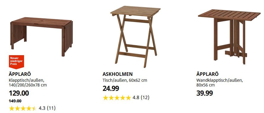 IKEA Gartentisch