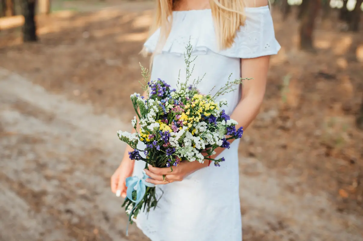 Brautstrauß selber machen Wilder Brautstrauß