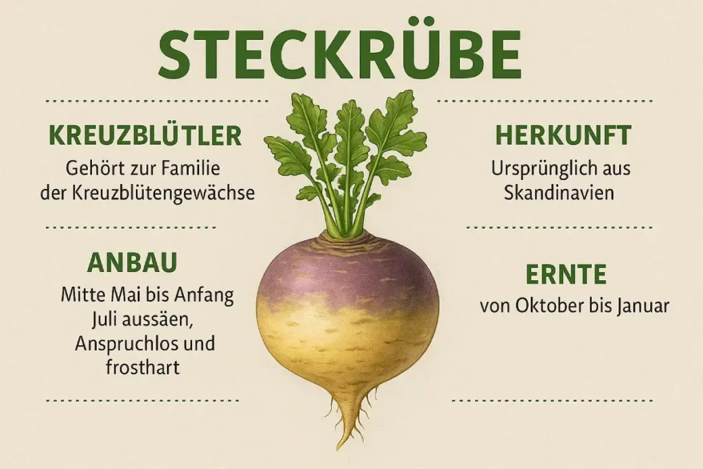Steckrüben pflanzen, pflegen und ernten