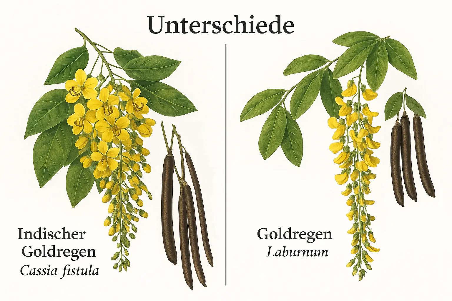 Unterschied zwischen der Röhren-Kassie und dem Goldregen Röhren-Kassie pflanzen, pflegen und vermehren