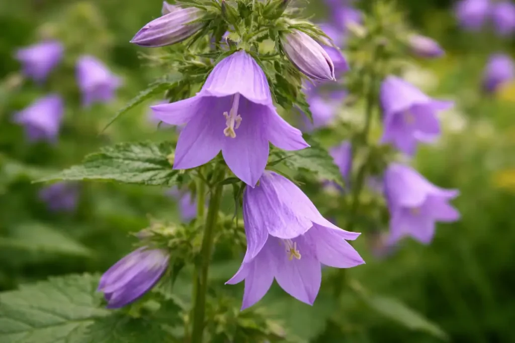 Blüten einer Nesselblättrigen Glockenblume Nesselblättrige Glockenblume pflanzen, pflegen und überwintern
